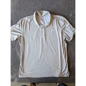 Adidas Golf Polo Shirt Mens XL Light Gray Micro Dot Performance Short Sleeve